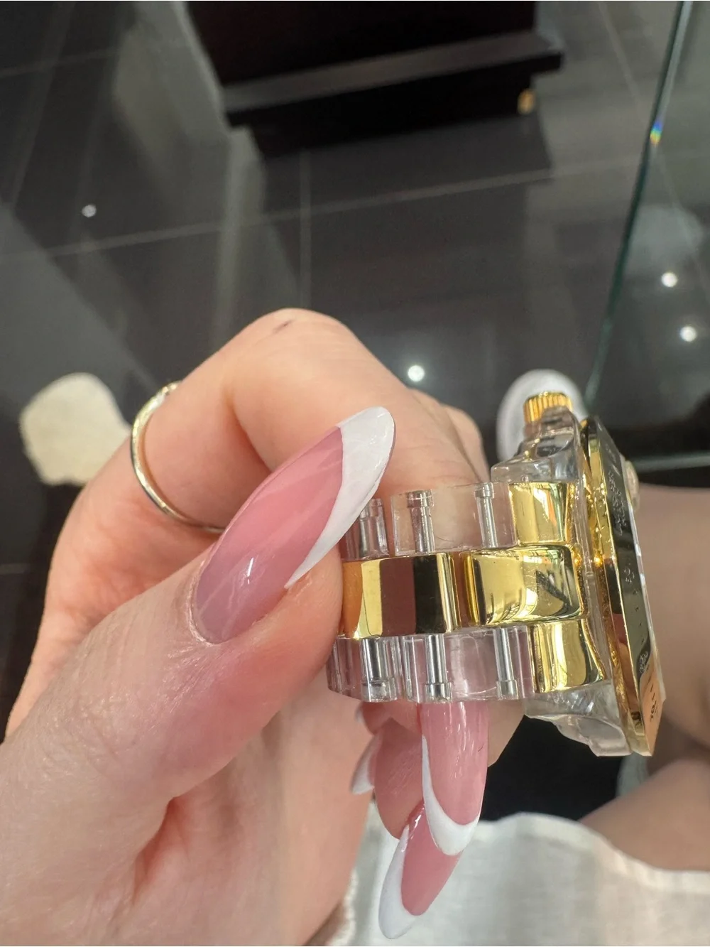 New ToyWatch Clear Acrylic Gold Tone Crystal Dial Dress Watch